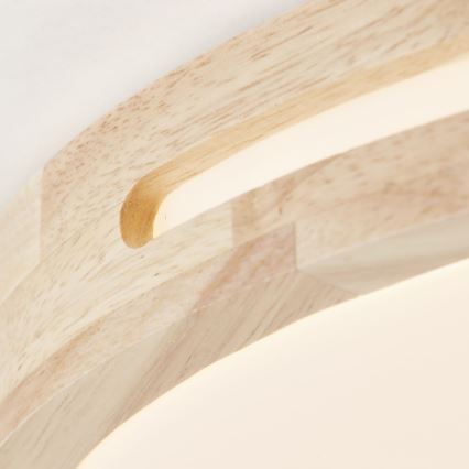 Brilliant - LED Dimmable ceiling light WOODBURY LED/24W/230V d. 39 cm rubber fig - FSC certified