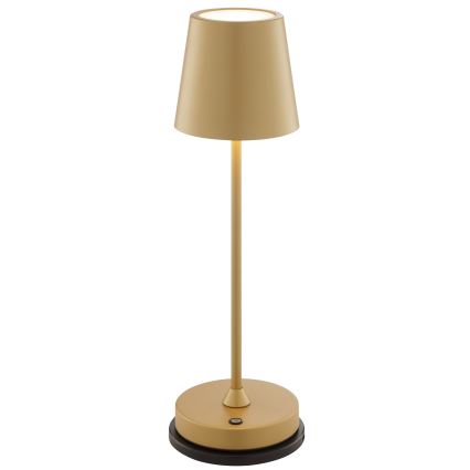 Brilliant - ELORA Dimmable Rechargeable Touch-Sensitive Outdoor Table Lamp LED/2.5W/5V 2700K 2600 mAh IP44 Gold