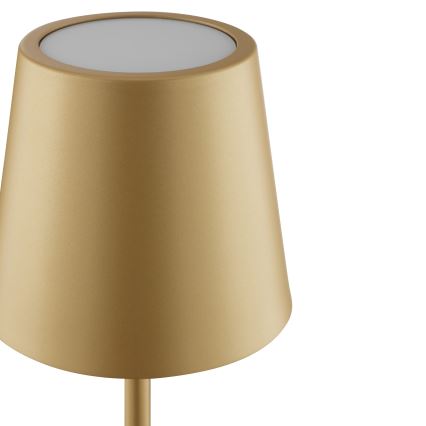 Brilliant - ELORA Dimmable Rechargeable Touch-Sensitive Outdoor Table Lamp LED/2.5W/5V 2700K 2600 mAh IP44 Gold