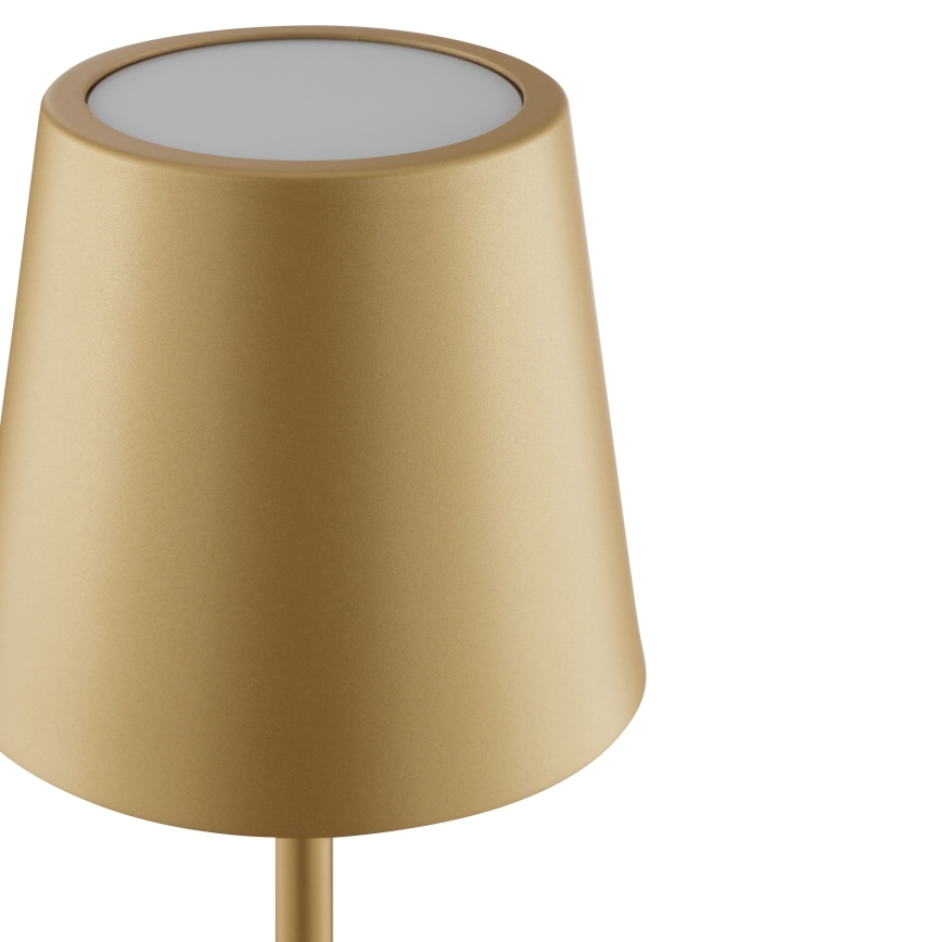 Brilliant - ELORA Dimmable Rechargeable Touch-Sensitive Outdoor Table Lamp LED/2.5W/5V 2700K 2600 mAh IP44 Gold