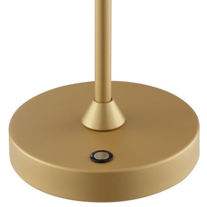 Brilliant - ELORA Dimmable Rechargeable Touch-Sensitive Outdoor Table Lamp LED/2.5W/5V 2700K 2600 mAh IP44 Gold