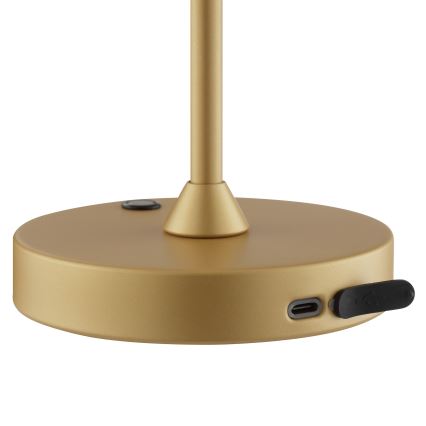 Brilliant - ELORA Dimmable Rechargeable Touch-Sensitive Outdoor Table Lamp LED/2.5W/5V 2700K 2600 mAh IP44 Gold