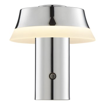Brilliant - LED Dimmable Rechargeable Touch Table Lamp KINICH LED/2,5W/5V 2700K 2600 mAh Polished Chrome