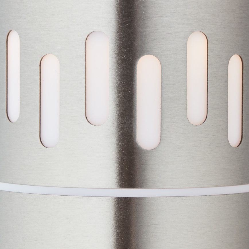 Brilliant - LED Outdoor lamp with a sensor LEIGH LED/0,9W/230V + 1xE27/11W 80 cm IP44 shiny chrome