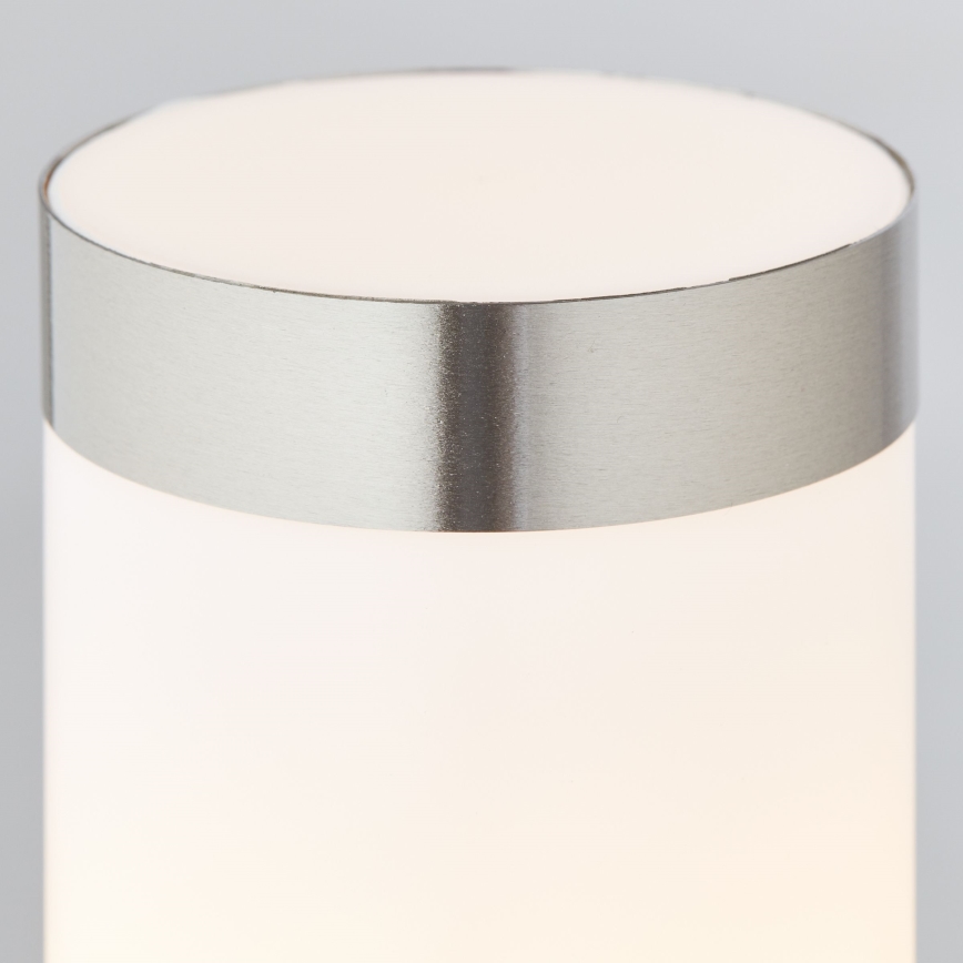 Brilliant - LED Outdoor lamp with a sensor LEIGH LED/0,9W/230V + 1xE27/11W 80 cm IP44 shiny chrome