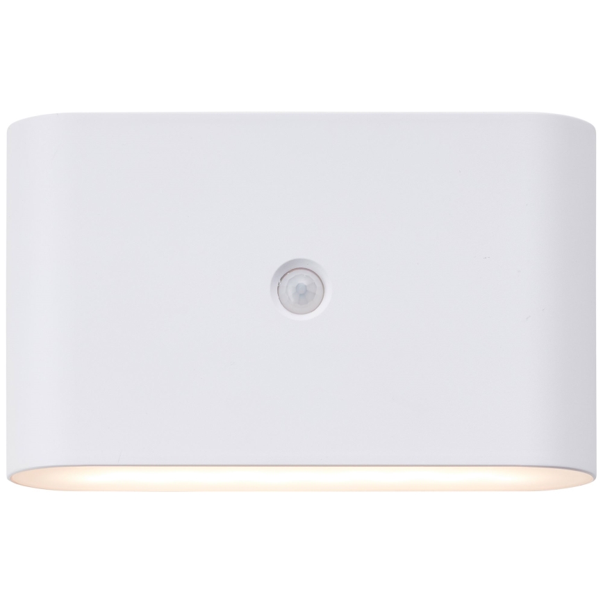 Brilliant - LED Outdoor rechargeable wall light with sensor XINO LED/3W/5V IP44 white