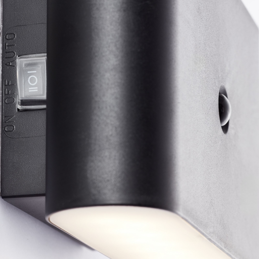 Brilliant - LED Outdoor rechargeable wall light with sensor XINO LED/3W/5V 3600 mAh IP44 black