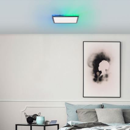 Brilliant - LED RGBW Dimmable ceiling light SALTERY LED/20W/230V 3000-6500 + remote control