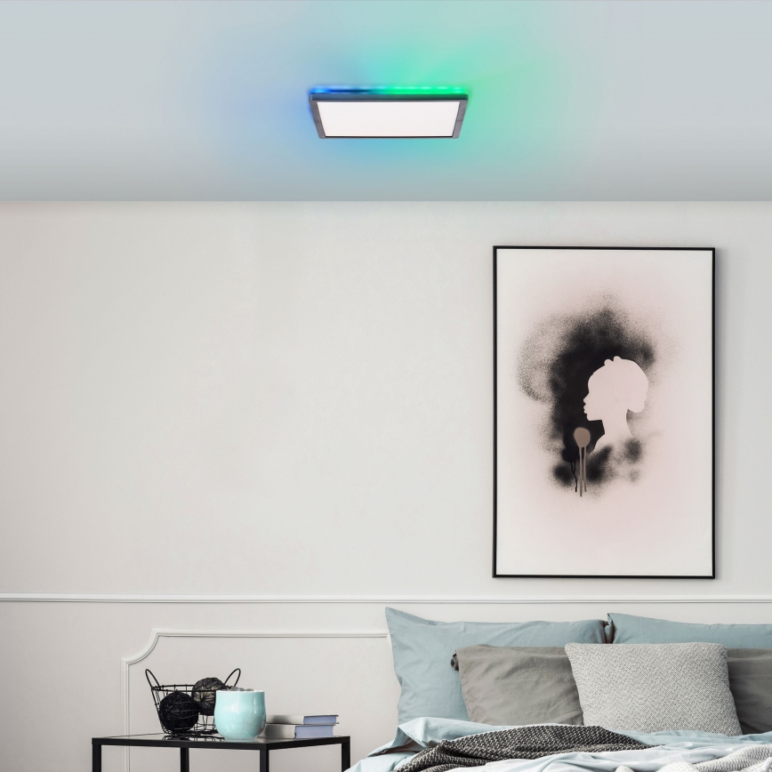 Brilliant - LED RGBW Dimmable ceiling light SALTERY LED/20W/230V 3000-6500 + remote control