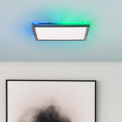 Brilliant - LED RGBW Dimmable ceiling light SALTERY LED/20W/230V 3000-6500 + remote control