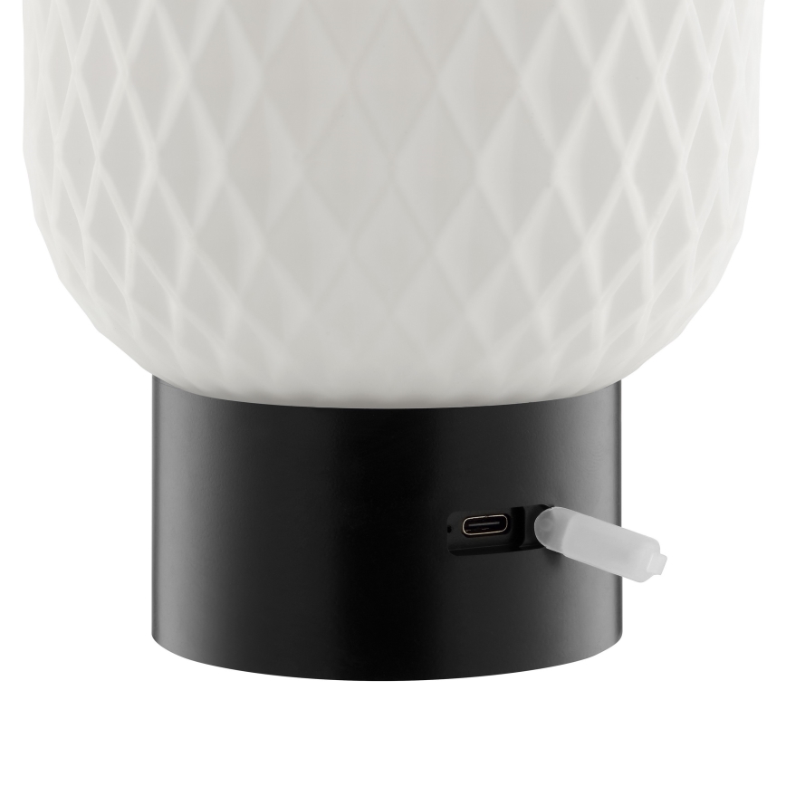 Brilliant - SARASTRO RGBW LED Dimmable Rechargeable Touch Outdoor Table Lamp, 3W/5V, 2700K, 1800 mAh, IP44, White