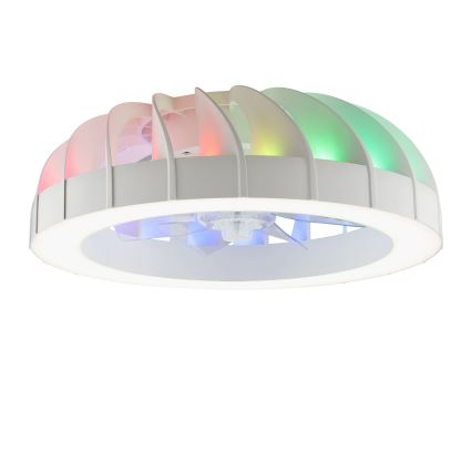 Brilliant - LED RGBW Dimmable ceiling fan with a light FANORA LED/30W/230V 2700-6500K d. 46 cm white + remote control