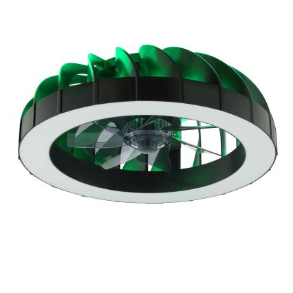 Brilliant - LED RGBW Dimmable ceiling fan with a light FANORA LED/30W/230V 2700-6500K d. 46 cm black + remote control