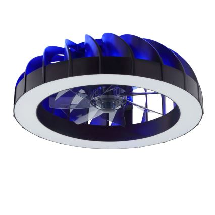 Brilliant - LED RGBW Dimmable ceiling fan with a light FANORA LED/30W/230V 2700-6500K d. 46 cm black + remote control