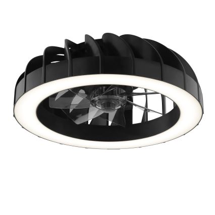 Brilliant - LED RGBW Dimmable ceiling fan with a light FANORA LED/30W/230V 2700-6500K d. 46 cm black + remote control