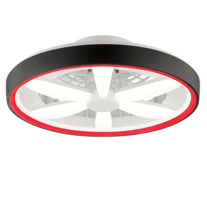 Brilliant - LED RGBW Dimmable ceiling fan with a light GAIANO LED/48W/230V 2700-6500K black + remote control