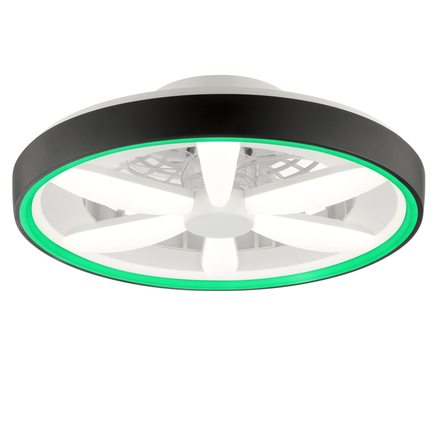 Brilliant - LED RGBW Dimmable ceiling fan with a light GAIANO LED/48W/230V 2700-6500K black + remote control