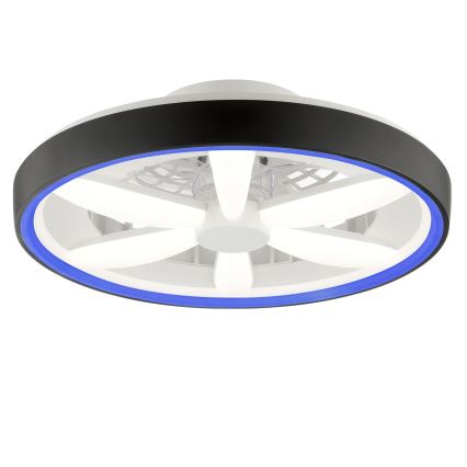 Brilliant - LED RGBW Dimmable ceiling fan with a light GAIANO LED/48W/230V 2700-6500K black + remote control