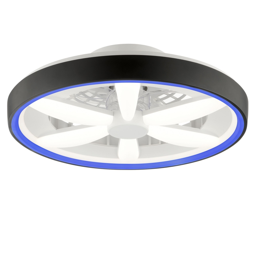 Brilliant - LED RGBW Dimmable ceiling fan with a light GAIANO LED/48W/230V 2700-6500K black + remote control