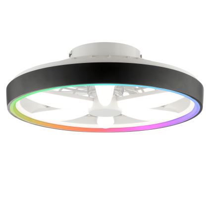 Brilliant - LED RGBW Dimmable ceiling fan with a light GAIANO LED/48W/230V 2700-6500K black + remote control