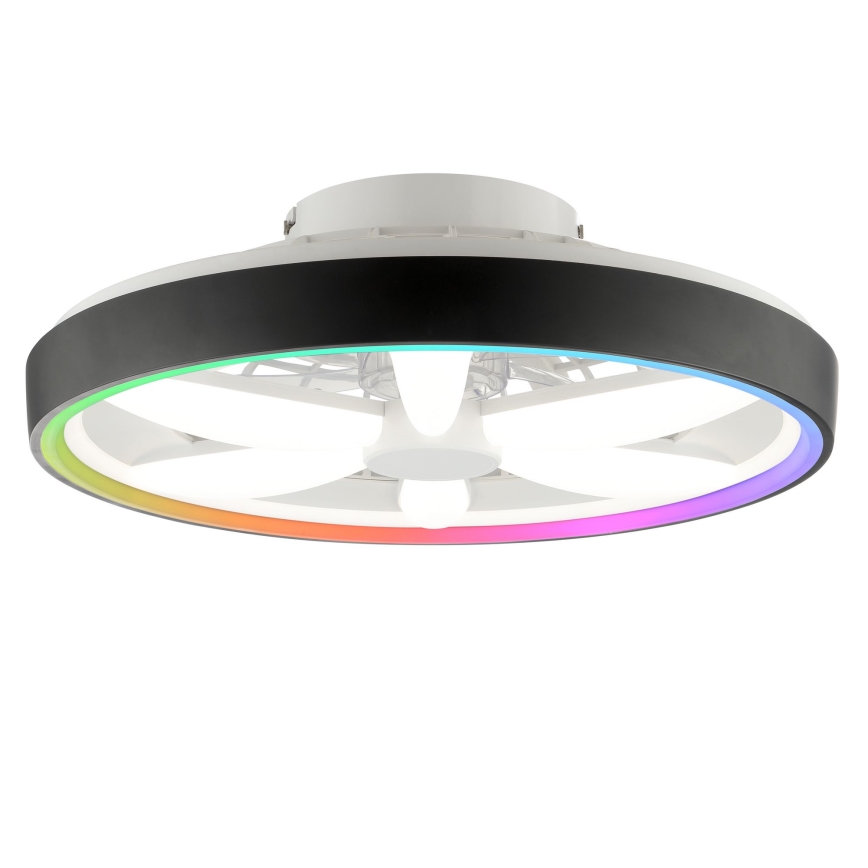 Brilliant - LED RGBW Dimmable ceiling fan with a light GAIANO LED/48W/230V 2700-6500K black + remote control
