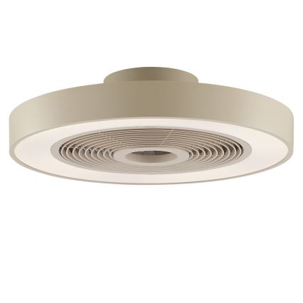 Brilliant - Dimmable LED RGBW ceiling light with fan CATANIA LED/37W/230V 2700–6500K Ø 48.6 cm beige + remote control