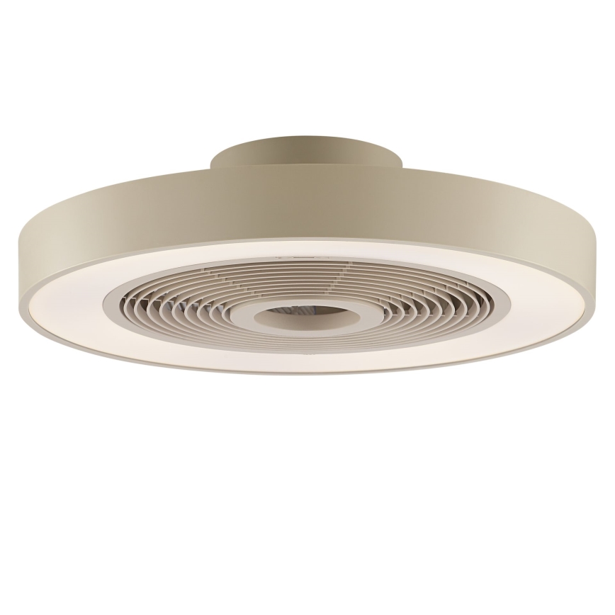 Brilliant - Dimmable LED RGBW ceiling light with fan CATANIA LED/37W/230V 2700–6500K Ø 48.6 cm beige + remote control