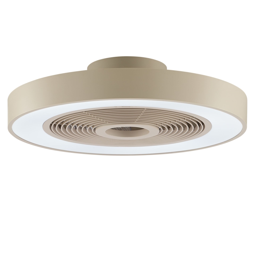 Brilliant - Dimmable LED RGBW ceiling light with fan CATANIA LED/37W/230V 2700–6500K Ø 48.6 cm beige + remote control
