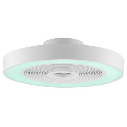 Brilliant - LED RGBW Dimmable Ceiling Fan Light CATANIA LED/37W/230V 2700–6500K Ø 48.6 cm White + Remote Control