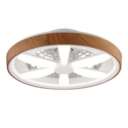 Brilliant - LED RGBW Dimmable ceiling fan GAIANO LED/24W/230V 2700-6500K d. 48 cm brown + remote control