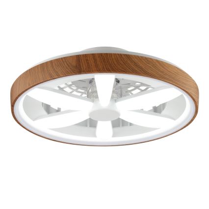 Brilliant - LED RGBW Dimmable ceiling fan GAIANO LED/24W/230V 2700-6500K d. 48 cm brown + remote control