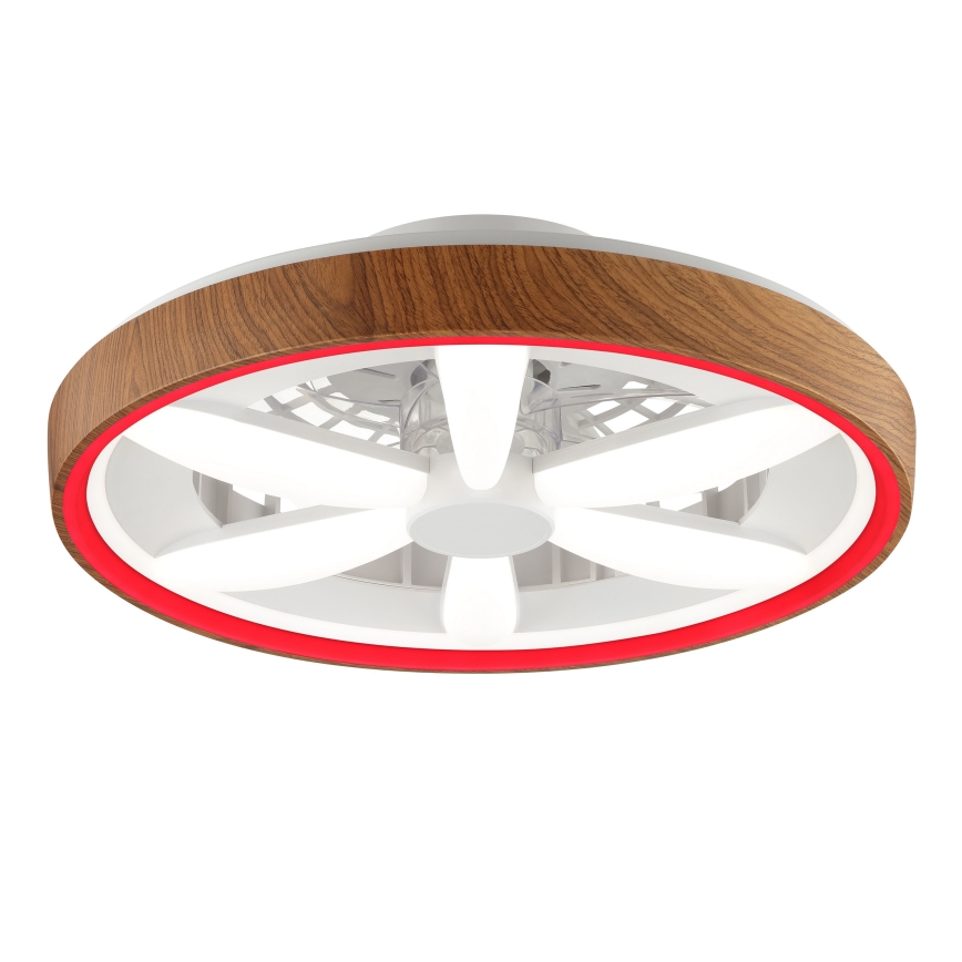 Brilliant - LED RGBW Dimmable ceiling fan GAIANO LED/24W/230V 2700-6500K d. 48 cm brown + remote control