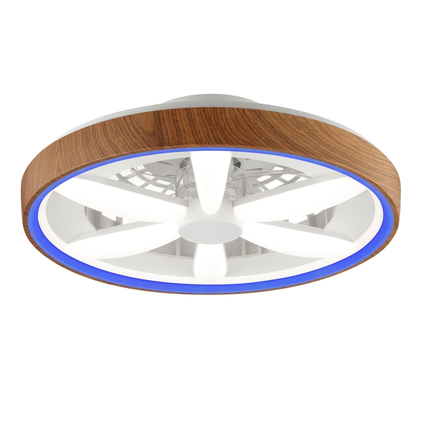 Brilliant - LED RGBW Dimmable ceiling fan GAIANO LED/24W/230V 2700-6500K d. 48 cm brown + remote control