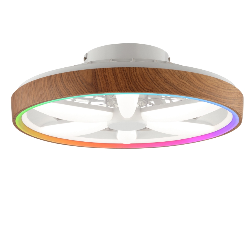 Brilliant - LED RGBW Dimmable ceiling fan GAIANO LED/24W/230V 2700-6500K d. 48 cm brown + remote control