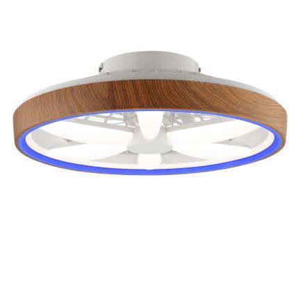 Brilliant - LED RGBW Dimmable ceiling fan GAIANO LED/24W/230V 2700-6500K d. 48 cm brown + remote control