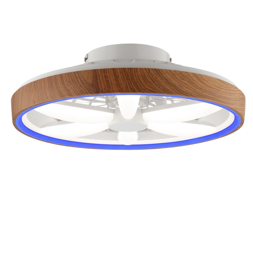 Brilliant - LED RGBW Dimmable ceiling fan GAIANO LED/24W/230V 2700-6500K d. 48 cm brown + remote control