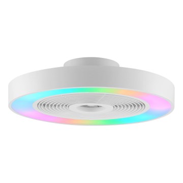 Brilliant - LED RGBW Dimmable Ceiling Fan Light CATANIA LED/37W/230V 2700–6500K Ø 48.6 cm White + Remote Control