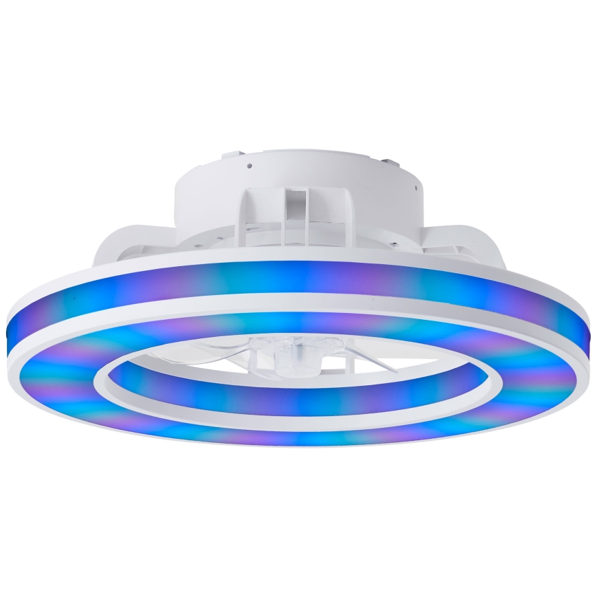 Brilliant - LED RGBW Dimmable ceiling fan MONDELLO LED/26W/230V 2700-6500K d. 41,5 cm white + remote control