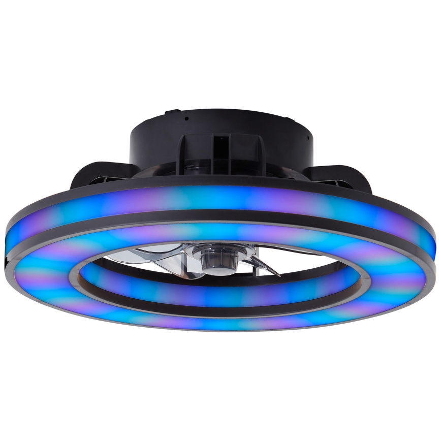 Brilliant - LED RGBW Dimmable ceiling fan MONDELLO LED/26W/230V 2700-6500K d. 41 cm black + remote control