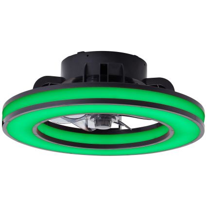 Brilliant - LED RGBW Dimmable ceiling fan MONDELLO LED/26W/230V 2700-6500K d. 41 cm black + remote control