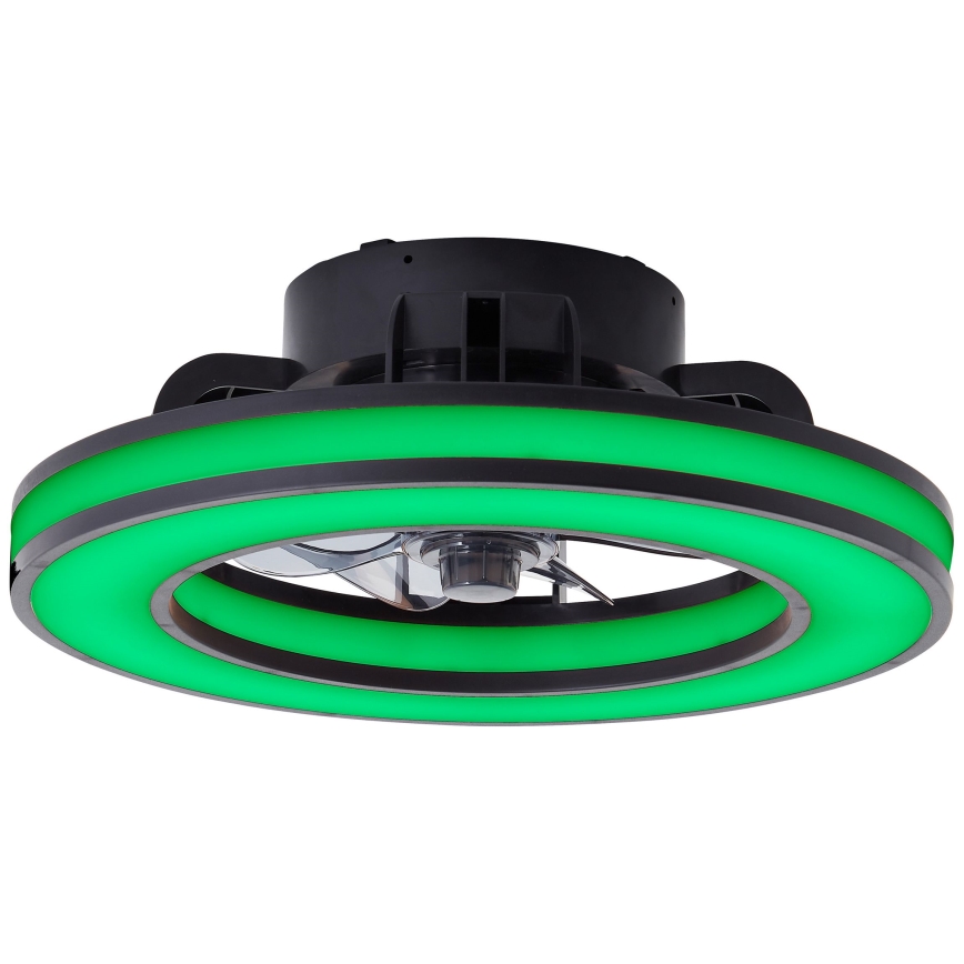Brilliant - LED RGBW Dimmable ceiling fan MONDELLO LED/26W/230V 2700-6500K d. 41 cm black + remote control