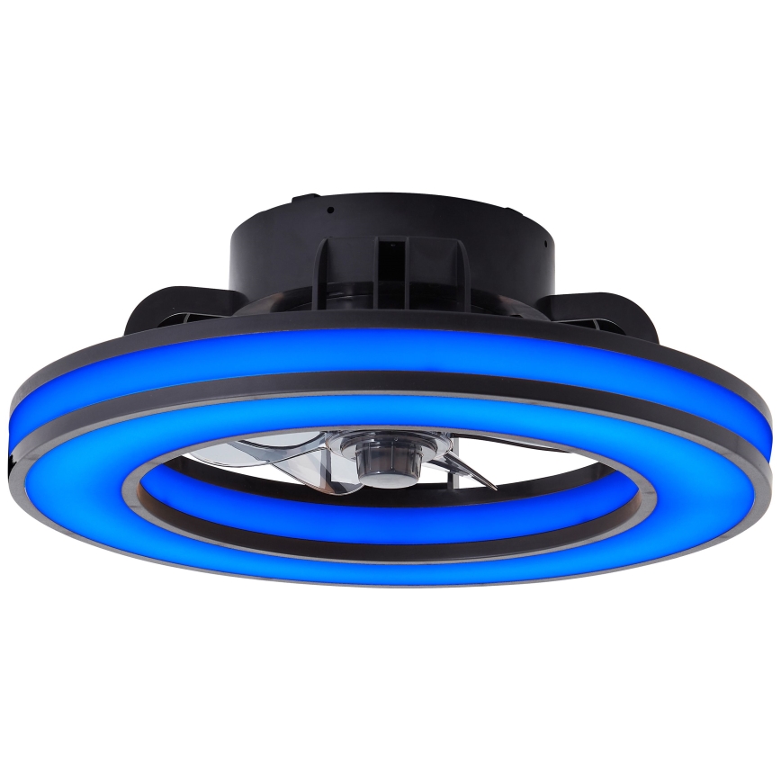 Brilliant - LED RGBW Dimmable ceiling fan MONDELLO LED/26W/230V 2700-6500K d. 41 cm black + remote control