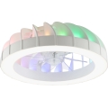 Brilliant - LED RGBW Dimmable ceiling fan with a light FANORA LED/30W/230V 2700-6500K d. 46 cm white + remote control