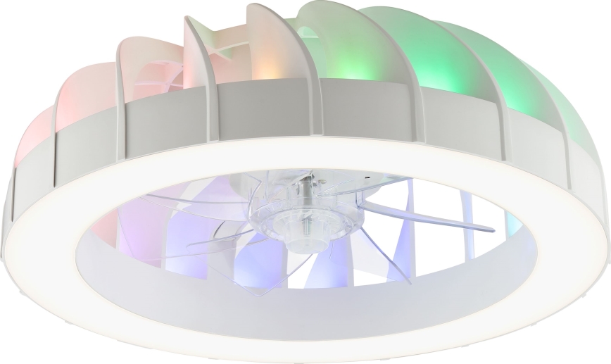 Brilliant - LED RGBW Dimmable ceiling fan with a light FANORA LED/30W/230V 2700-6500K d. 46 cm white + remote control