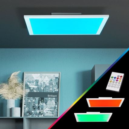 Brilliant - LED RGBW Dimmable ceiling light ABIE LED/24W/230V 2700-6500K + remote control