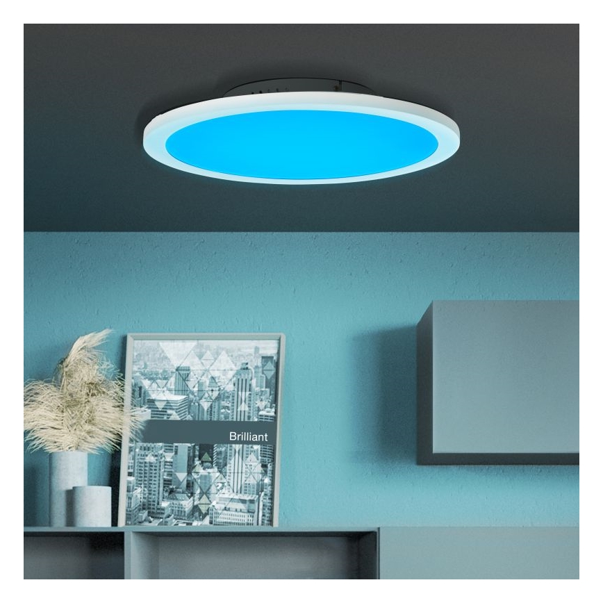 Brilliant - LED RGBW Dimmable ceiling light ABIE LED/24W/230V 2700-6500K + remote control