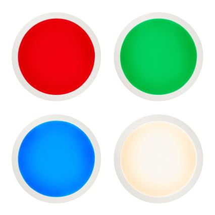 Brilliant - LED RGBW Dimmable ceiling light ABIE LED/24W/230V 2700-6500K + remote control
