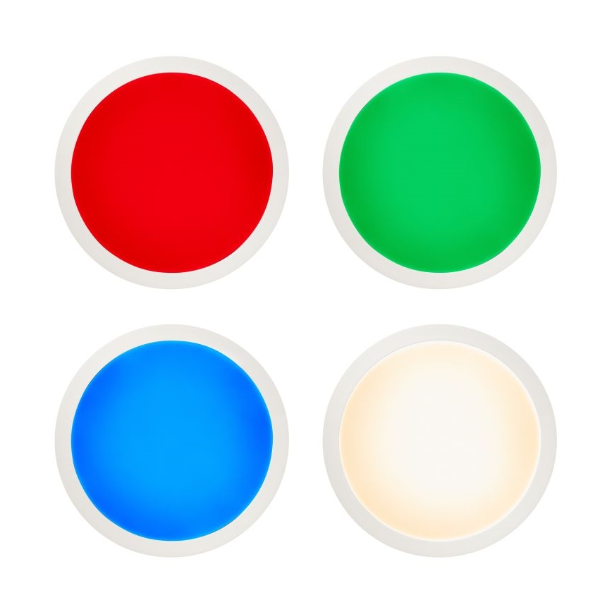 Brilliant - LED RGBW Dimmable ceiling light ABIE LED/24W/230V 2700-6500K + remote control