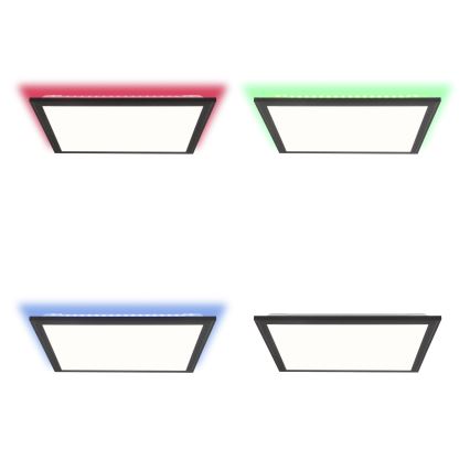 Brilliant - LED RGBW Dimmable ceiling light ALLIE LED/24W/230V 2700-6500K black + remote control