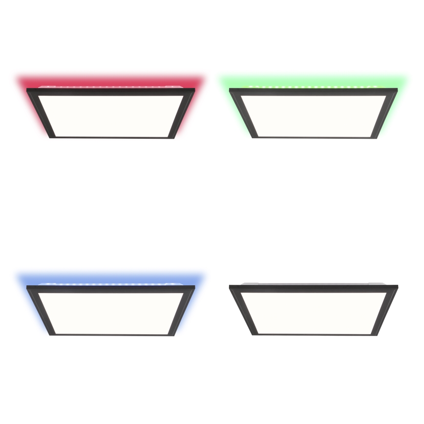 Brilliant - LED RGBW Dimmable ceiling light ALLIE LED/24W/230V 2700-6500K black + remote control